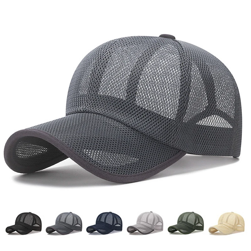 

Summer Full Mesh Baseball Cap Quick Dry Cooling Sun Hat Adjustable Snapback Hat Casual Outdoor Sport Caps Hip Hop Golf Hats