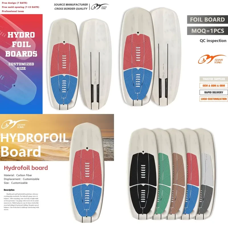 OEM Hard Epoxy Wing Foil Surfboards PVC Core Carbon Foil Board for Water Sports for SUP Paddle Kitesurfing Wingfoil Surfboard