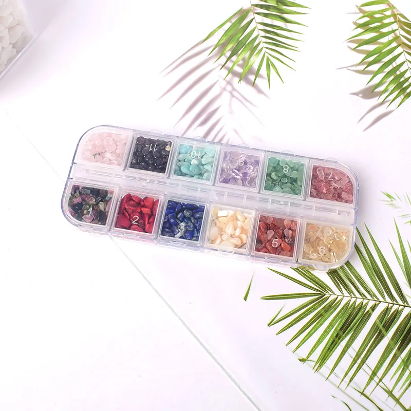 1Box Natural Stone and Crystal Irregular Gravel Specimen Healing Stone Reiki Home Decor Handmade Diy Gift Teaching Specimen