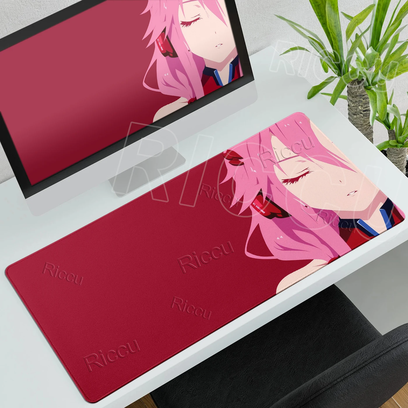 Anime Guilty Crown Character Inori Yuzuriha Mouse Pads Extended Offices Accessories Rubber Table Mat Aesthetics Anti-slip Carpet