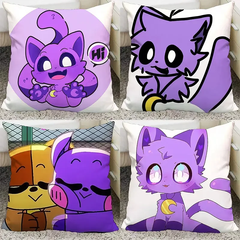 Anime Game Dogday Catnap Pillow and Pillowcase Double Sided Pattern Throw Pillows 40x40cm