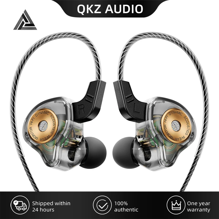 Original QKZ AK6Ultra HiFi Wired Earphone In Ear Monitor Headphone Bass Stereo Dynamic Headset Sport Race Earbuds 3.5MM With Mic