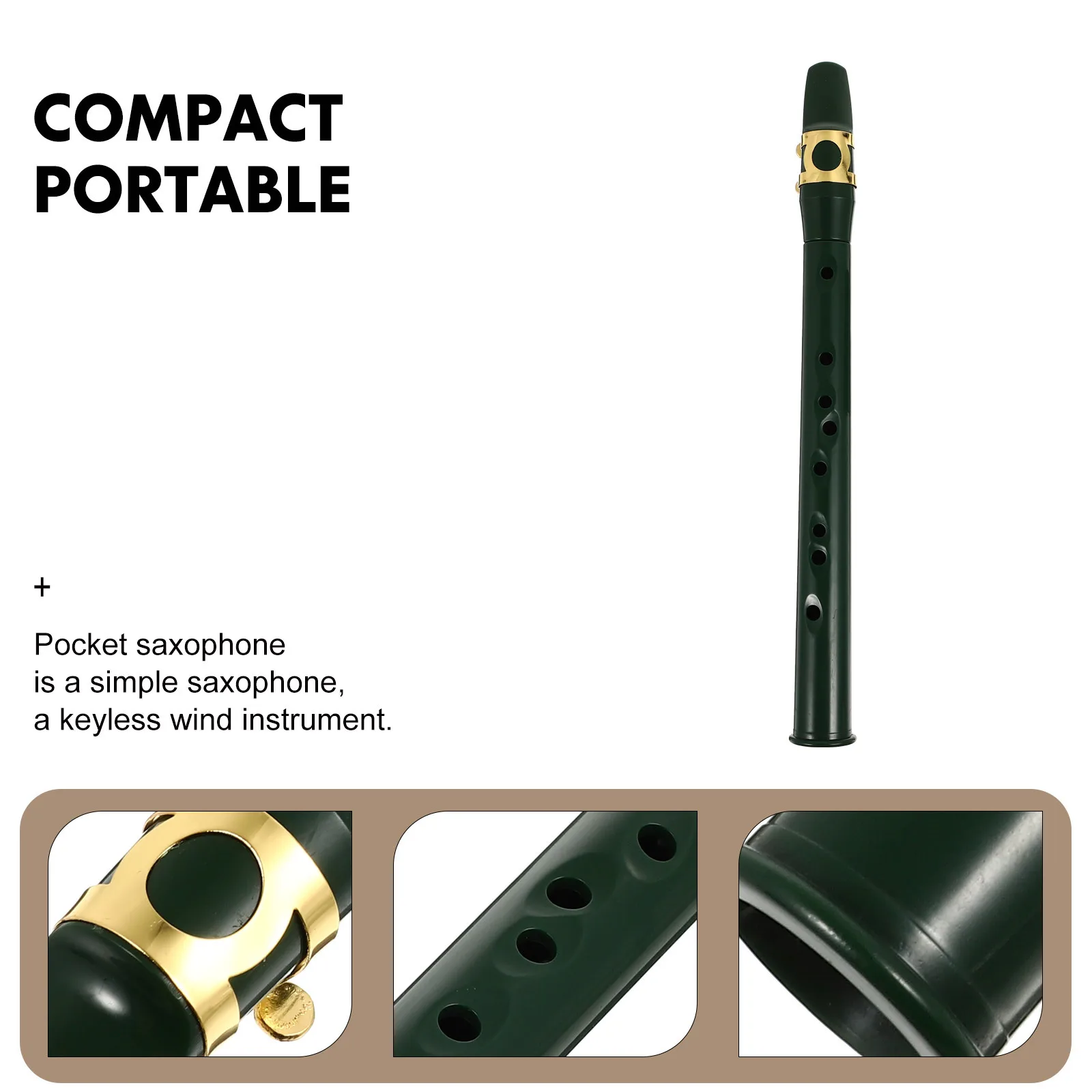 

1Set ABS Mini Saxophone Portable Lightweight Instrument for Children Simple Design Improves Breath Control Finger Sensitivity