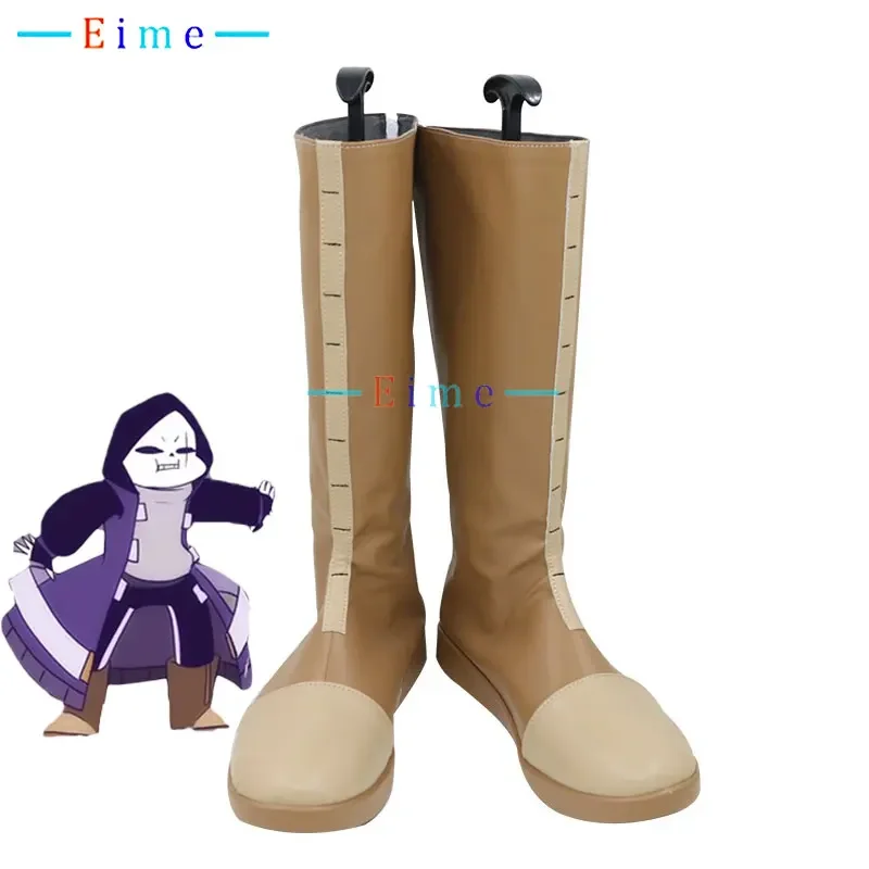 أحذية ملحمة Sans التأثيرية لعبة Undertale كوسبلاي الدعائم PU أحذية من الجلد أحذية كرنفال الهالوين مصنوعة حسب الطلب