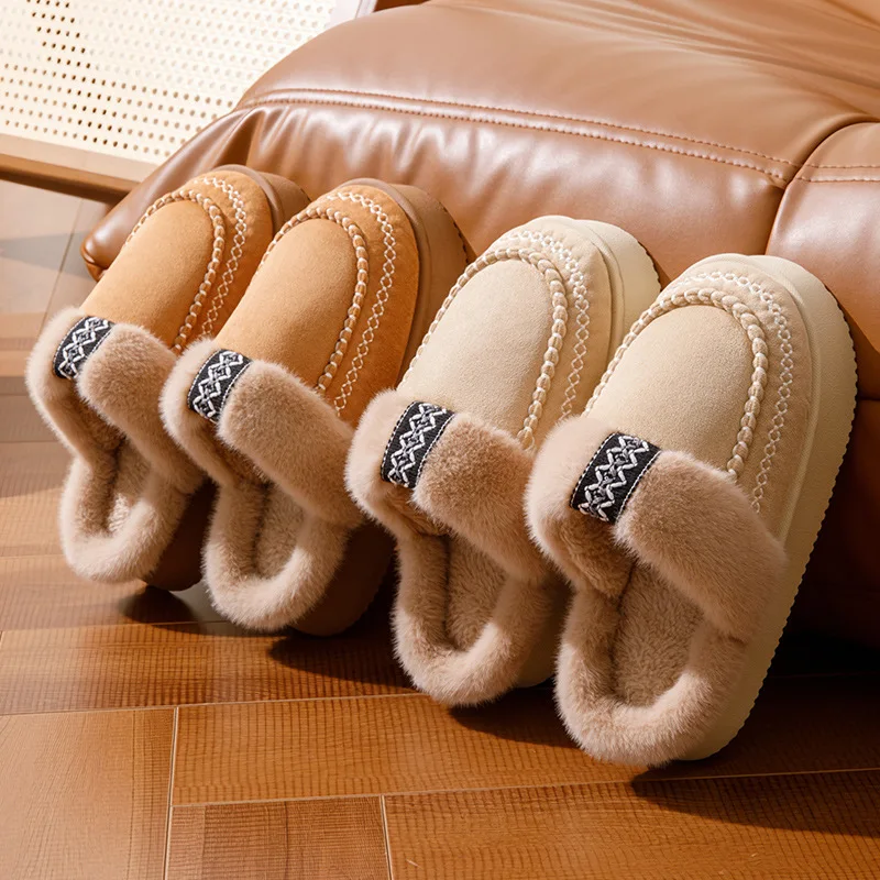 الشتاء منصة المرأة النعال المنزل الشقق رقيق الفاخرة مصمم أحذية امرأة عادية داخلي أنيق غامض الفراء الشرائح لينة وحيد #2