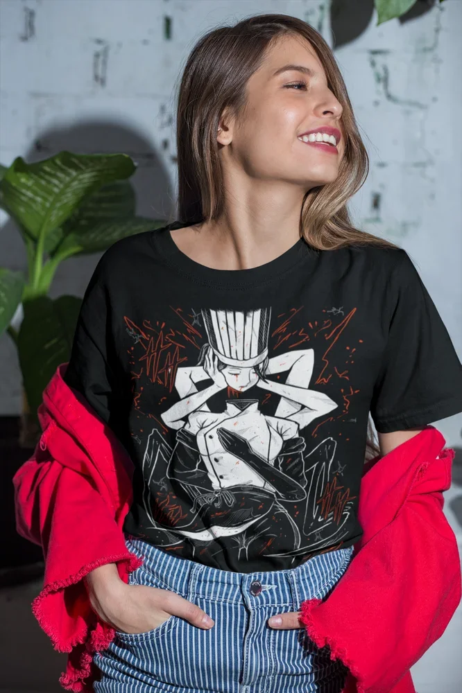 Falling Devil Chainsaw Man T-Shirt Horror Men & Women Manga Unisex Black Shirt