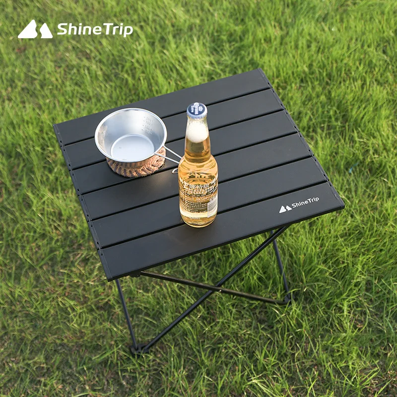 Shine Trip Outdoor Camping Folding Table Storage Bag Portable Exquisite Self-Driving Picnic Table Stall Barbecue Foldable Table