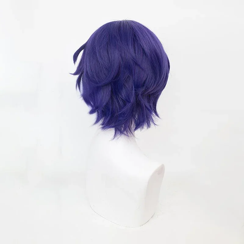 Dr.大人のコスプレコスチューム、ゲーム・ハカイ: 星のレール、短い紫色のかつら、ハロウィーンのパーティーアクセサリー、衣類アクセサリー、ウィッグ、大人