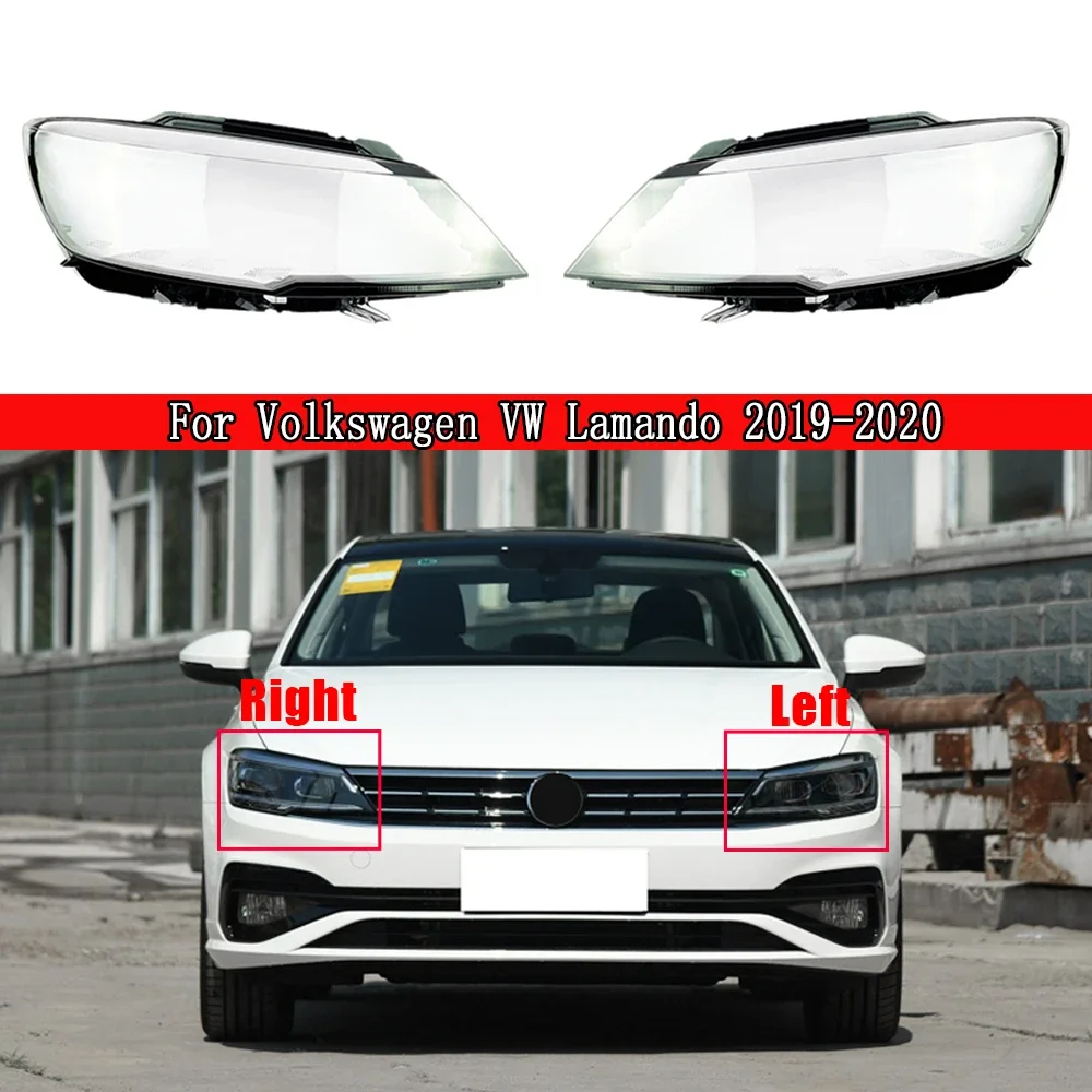 

For Volkswagen VW Lamando 2019 2020 Transparent Headlight Cover Headlamp Shell Clear Lens Plexiglass Replace Original Lampshade