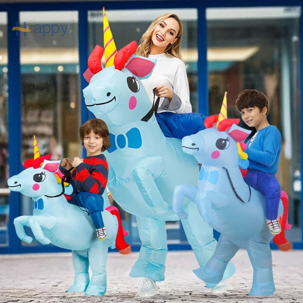 Adults Kids Role Play Cartoon Model Inflatable Costume - Fun and Creative Party Inflatable Pegasus Costume for Halloween Party