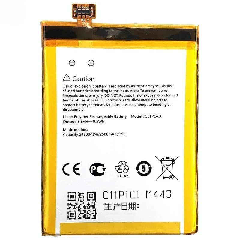 C11P1410 Battery 3.8V 2500mAh for ASUS Zenfone 5 Lite Mobile Phone High Quality Replacement Battery