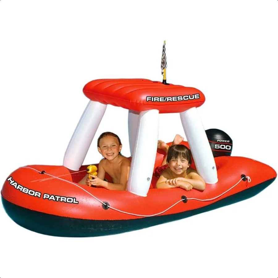 

Fireboat Squirter Iatable Pool Toy Red White 60 X 33 X 32
