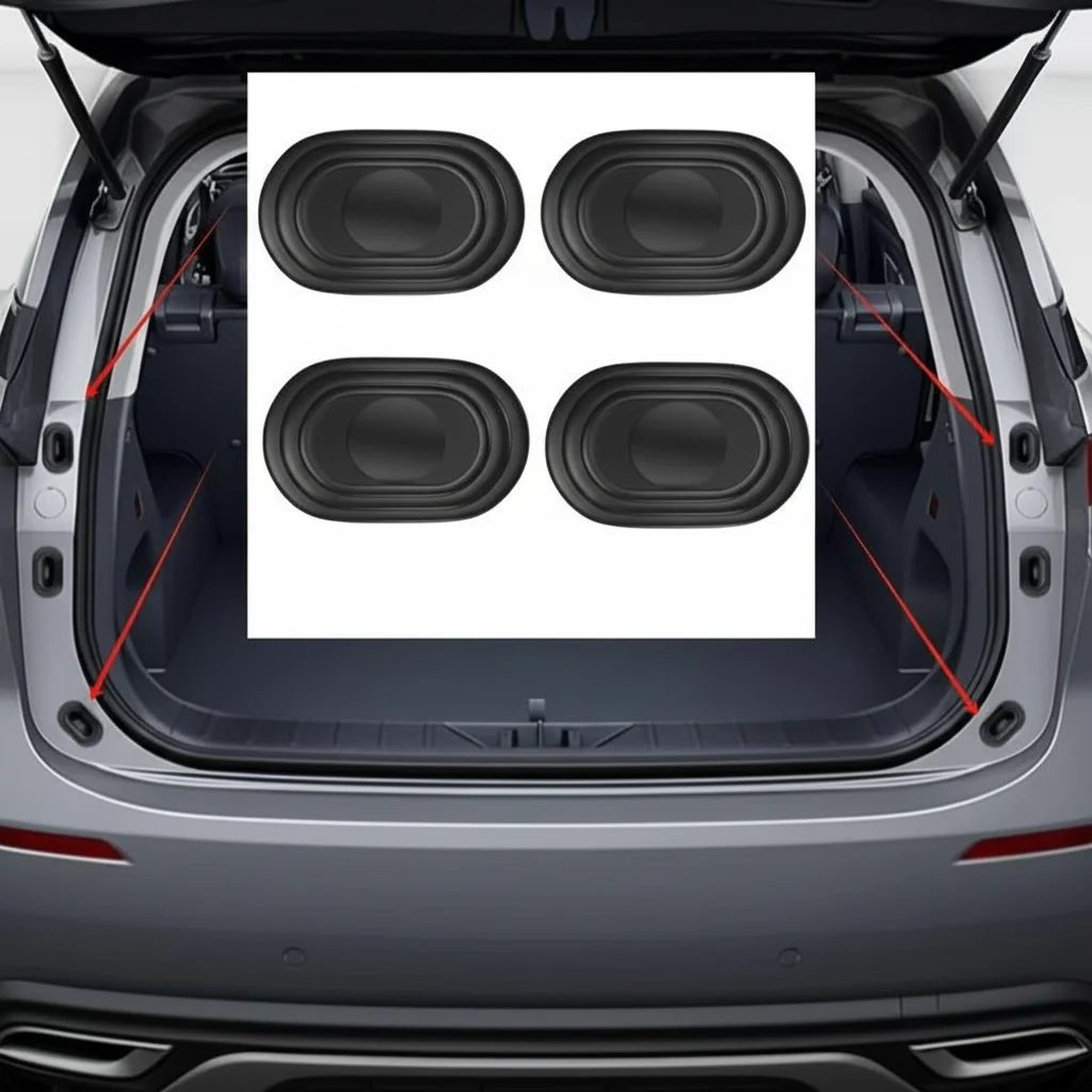 Anti-Vibration Soundproof Door Edge Protector 4Pcs Silicone Car Threshold Guard