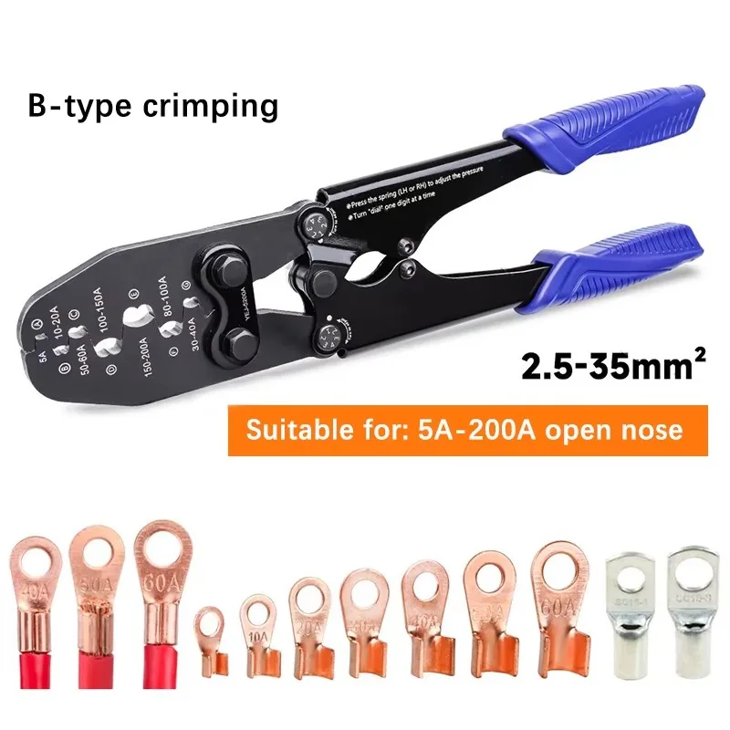 YEJ-5200A Copper Open Nose OT Wire Nose U-Shaped Bare Terminal Crimping Pliers 5-200A Connector Crimping Pliers