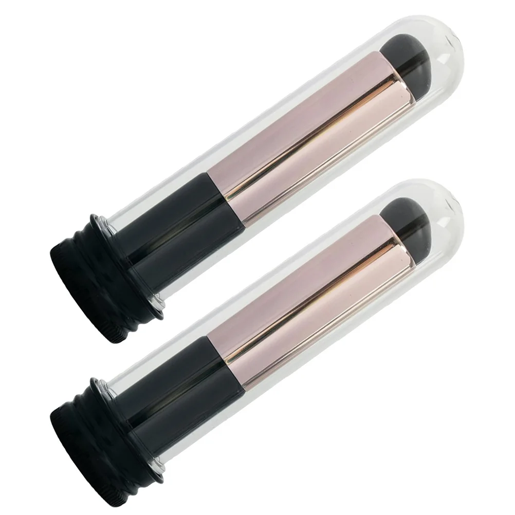 2 pçs escova labial aplicador de silicone para batom brilho labial bálsamo cabeça redonda ferramentas de maquiagem com caso multifuncional macio