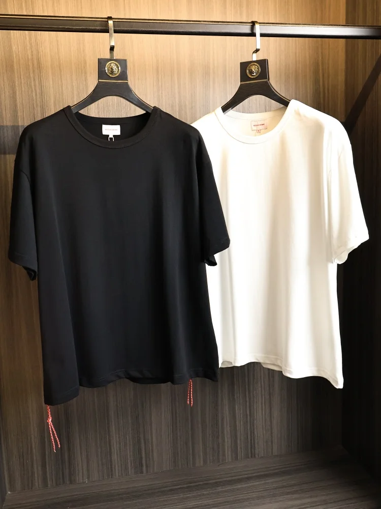 Heavyweight Cotton T-Shirt High Grammage Loose Fit Summer Men's OS Version Shoulder Drop Sleeves Versatile Skin-friendly Comf...