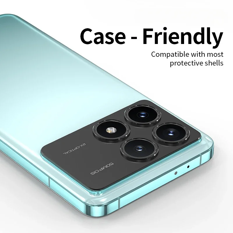 Rear Camera Lens Cover Case For Xiaomi Poco X6 Pro 5G Back Aluminum Metal Camera Lens Protector For POCO X6Pro Lens Ring Film