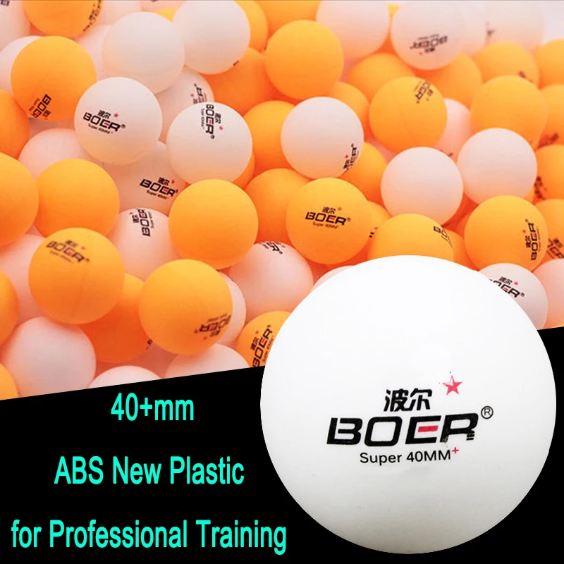 BOER 1-Star Table Tennis Balls ABS New Plastic 40+ Durable Entertainment New Ping-Pong for Professional Training Athlete Machine