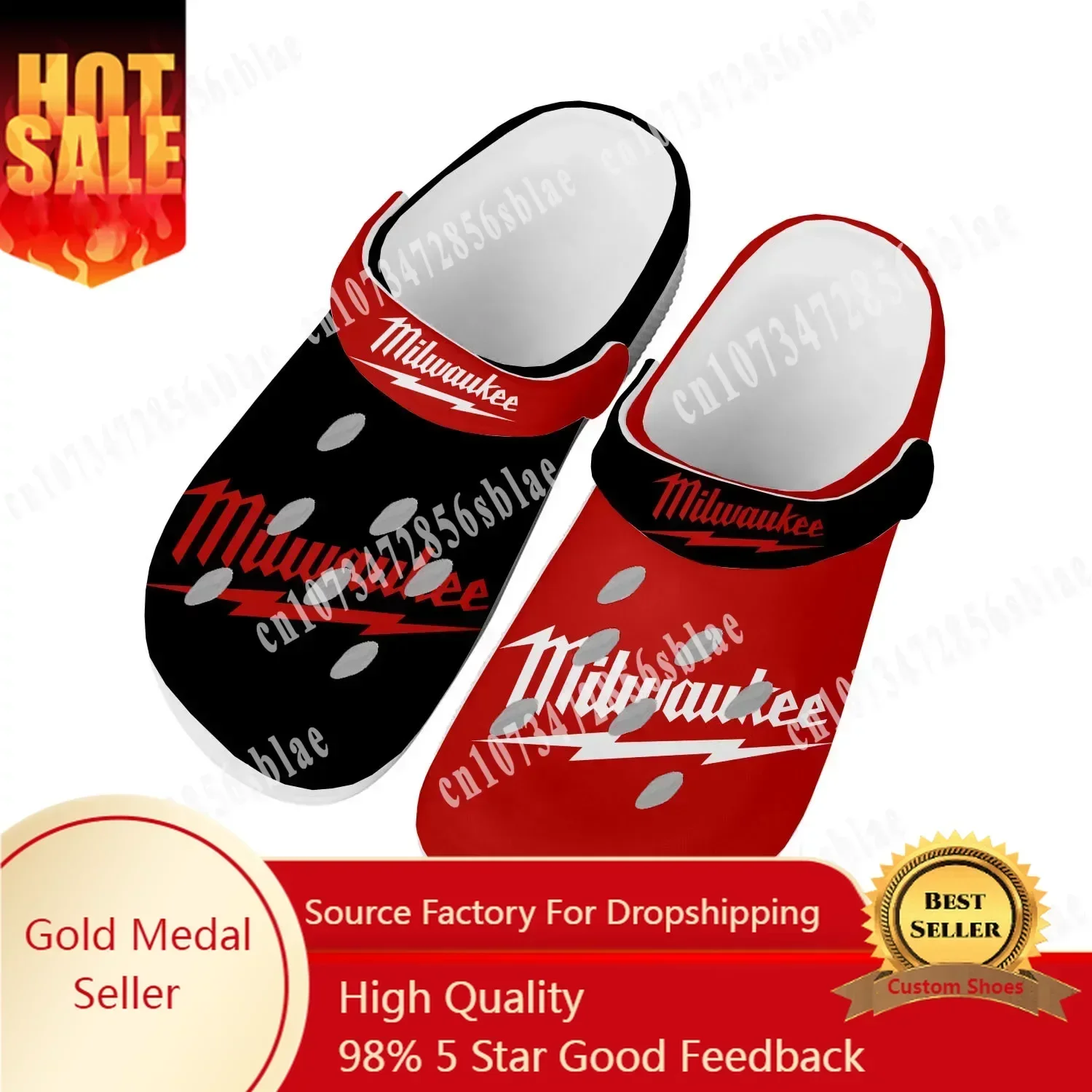 

M-MilwaukeeS Home Clog Mens Women Youth Boy Girl Sandals Shoes Garden Bespoke Customized Breathable Shoe Beach Hole Slippers