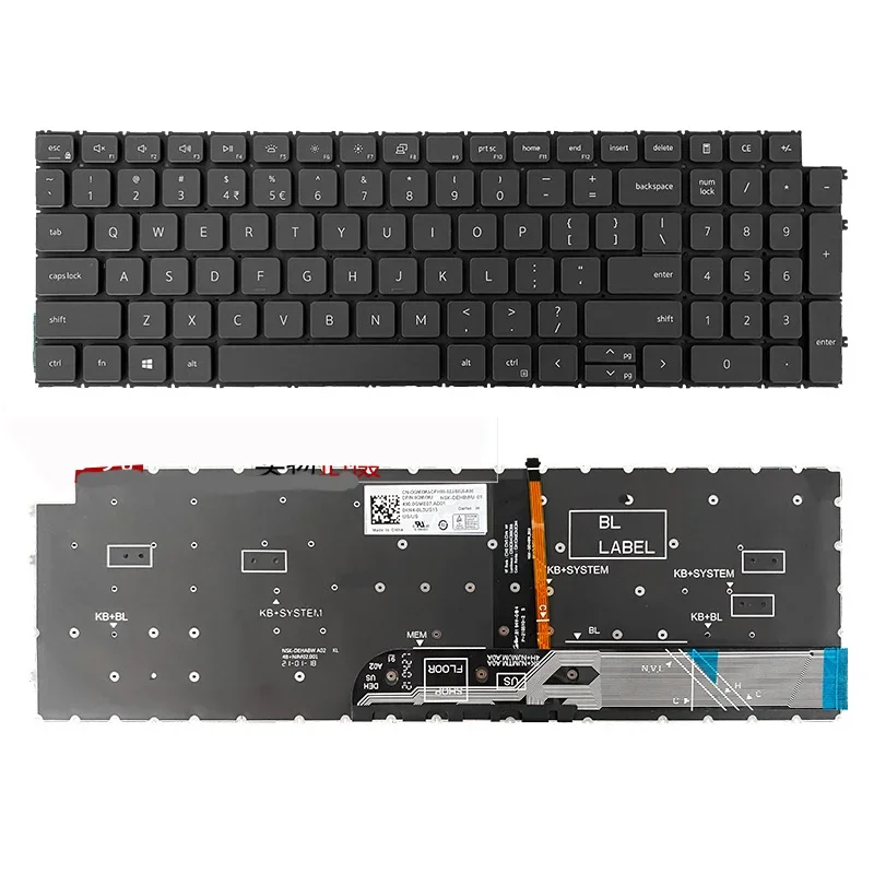 New Original Laptop Keyboard For DELL Inspiron 3510 3511 3515 5515 5510 5518 P106F P107F P117F 7510 16 Plus 7610 Vostro 15Pro