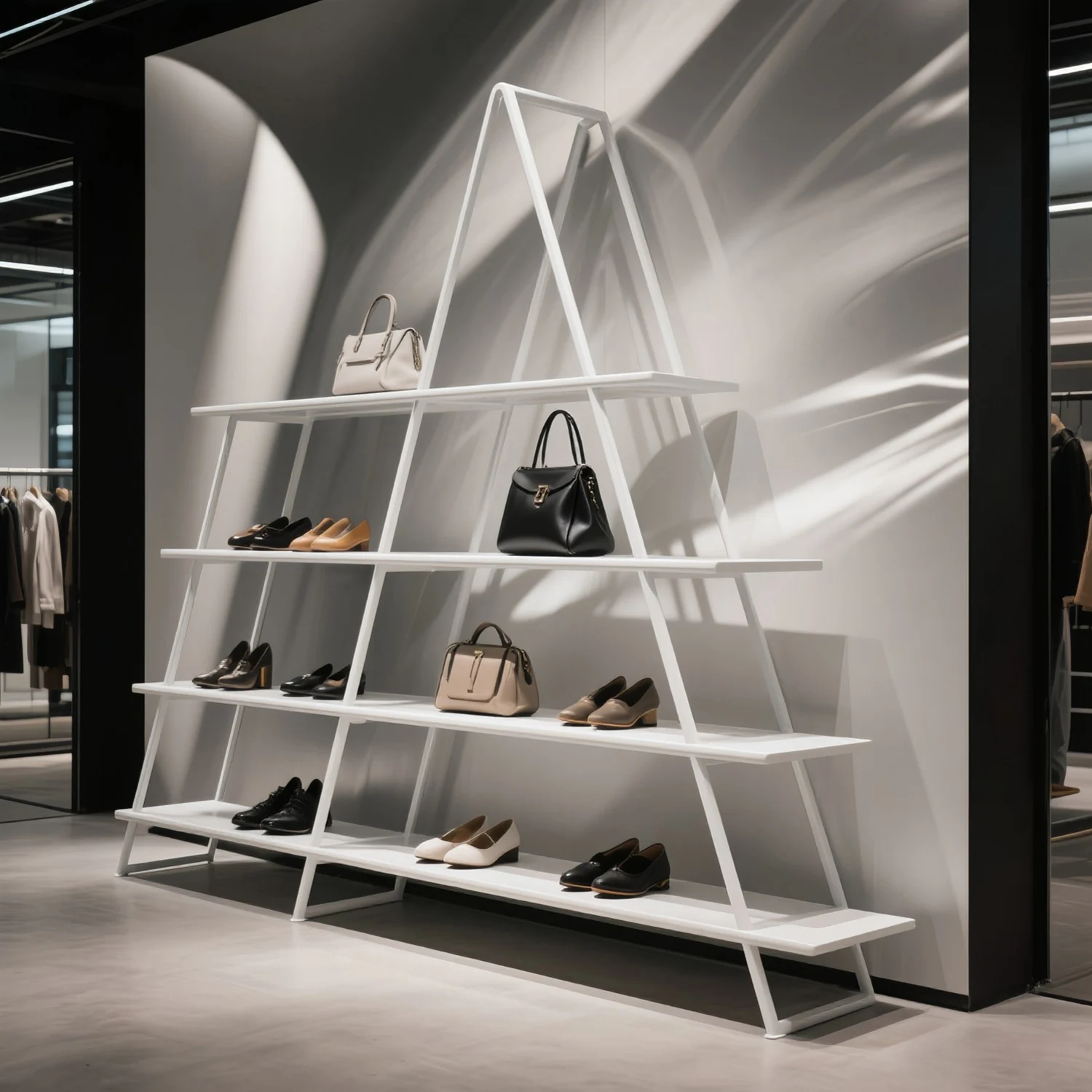 

Clothing Store Display Rack Shoe Store Shoe Rack Multi-layer Bag Show Window Decorative Shelf