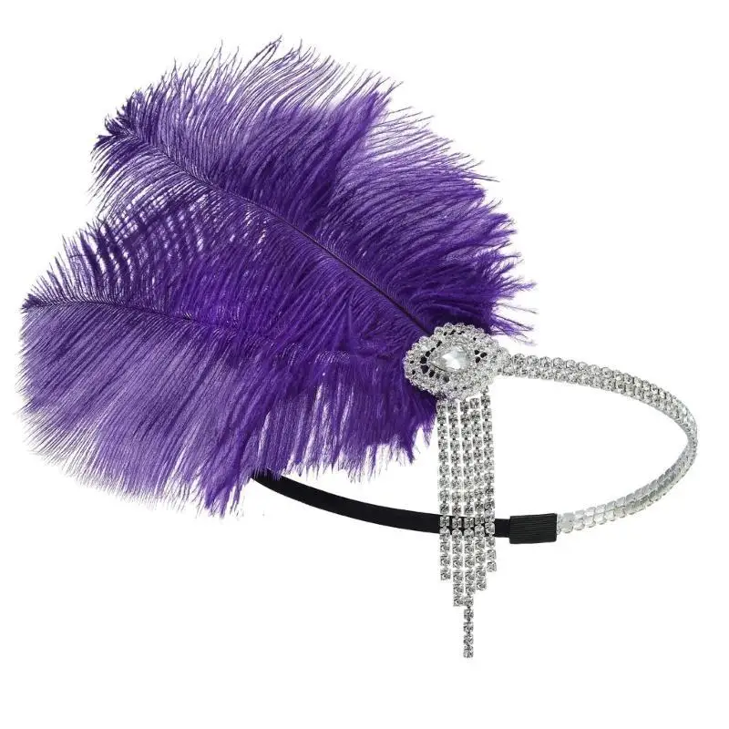 

652F Ultra-flashing HairBand Halloween Headband Headdress for Gatsby Makeup for Party Masquerade Roaring 20s Flapper Cosplay-