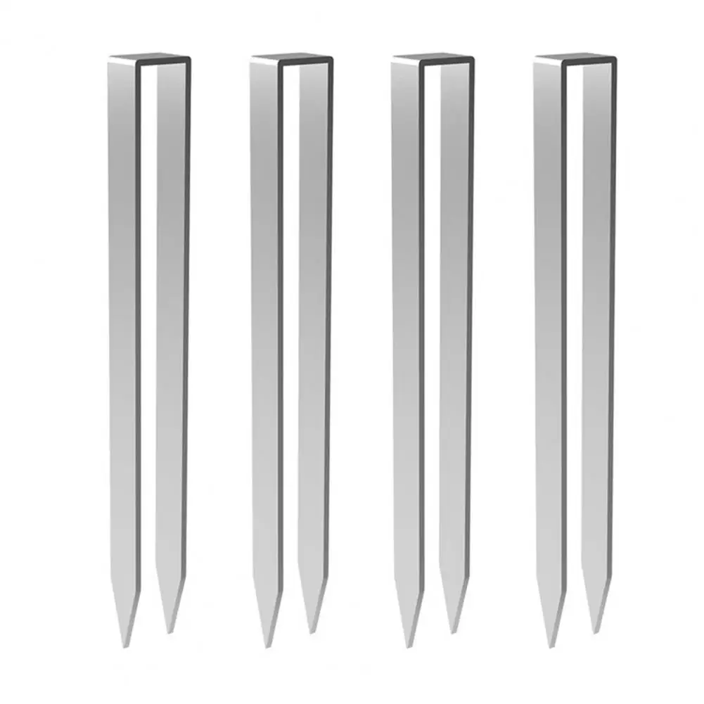 Стабильные колья для двора, садовые грунтовые анкеры для повышенной устойчивости, 4 шт., арочные гвозди, устойчивые к коррозии U-образной формы