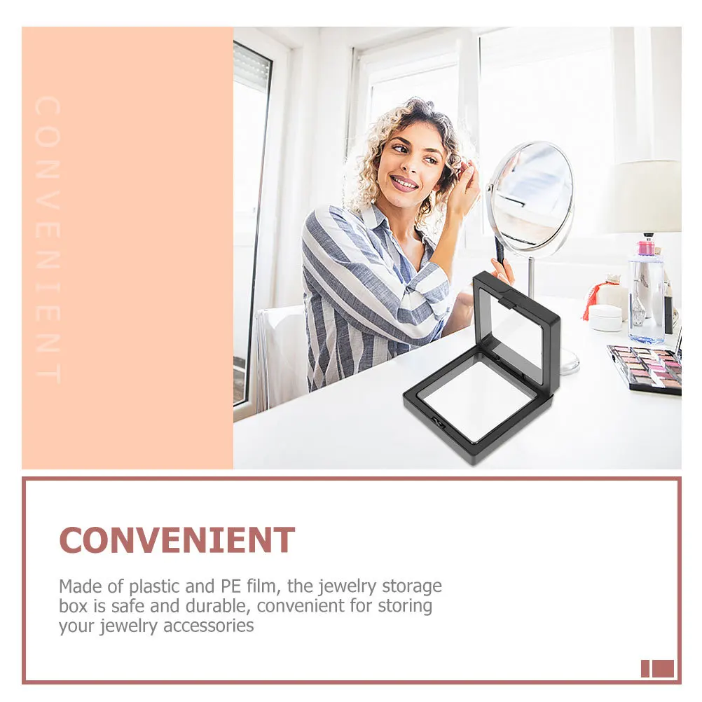 

20pcs Jewelry Storage Box Plastic Pe Film Lightweight Waterproof For Rings Necklaces Earrings Travel Organizer Transparent