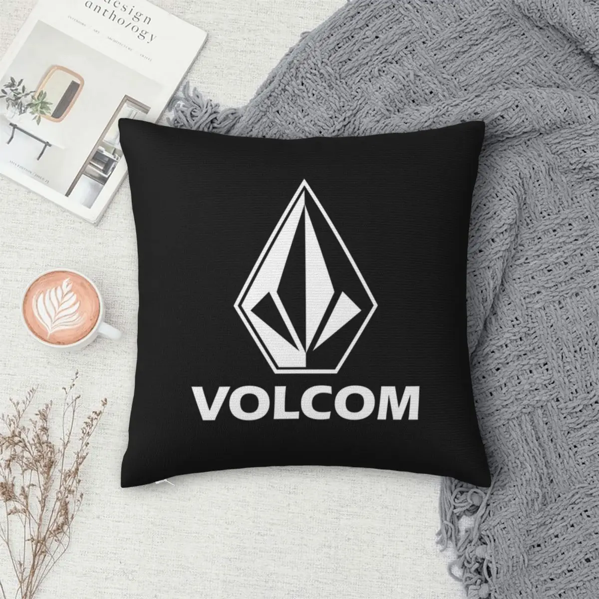 

Best Volcom White Pillowcase Polyester Pillows Cover Cushion Comfort Throw Pillow Sofa Decorative Cushions Used for Home Bedroom