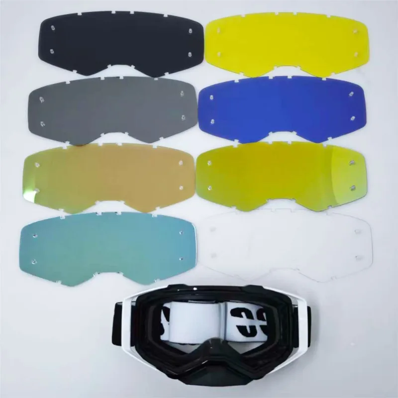 SCO Motocross Protective Goggle Swap Lenses, Assorted PC Spare Components, Compatible with MX MTB Dirt Bike Motocross