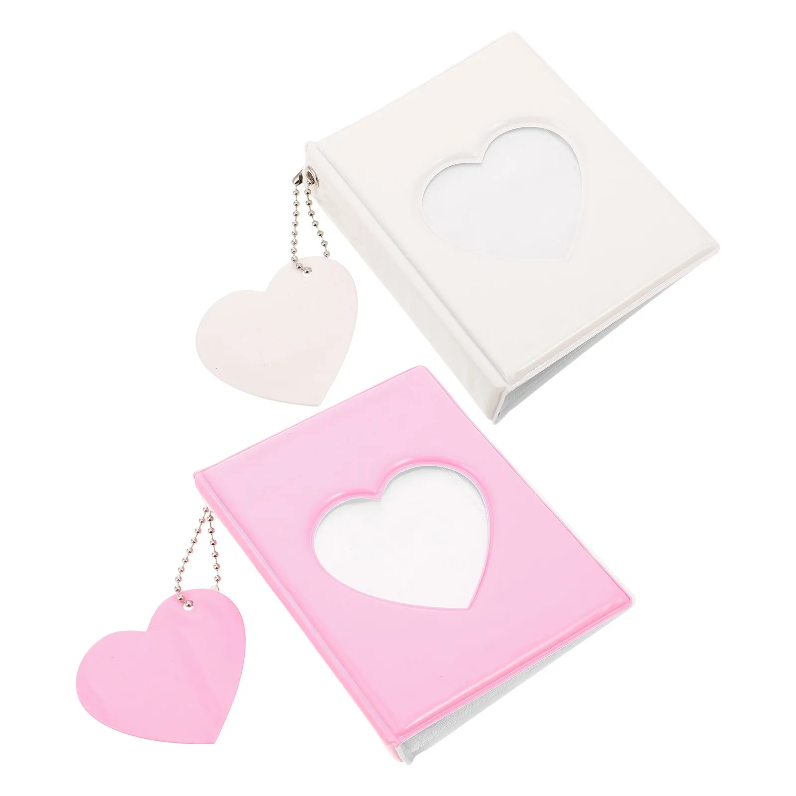 2Pcs Star Chasing Photo Album Mini Hollow-heart Photocard Binder Inch Book PVC Cards Storage