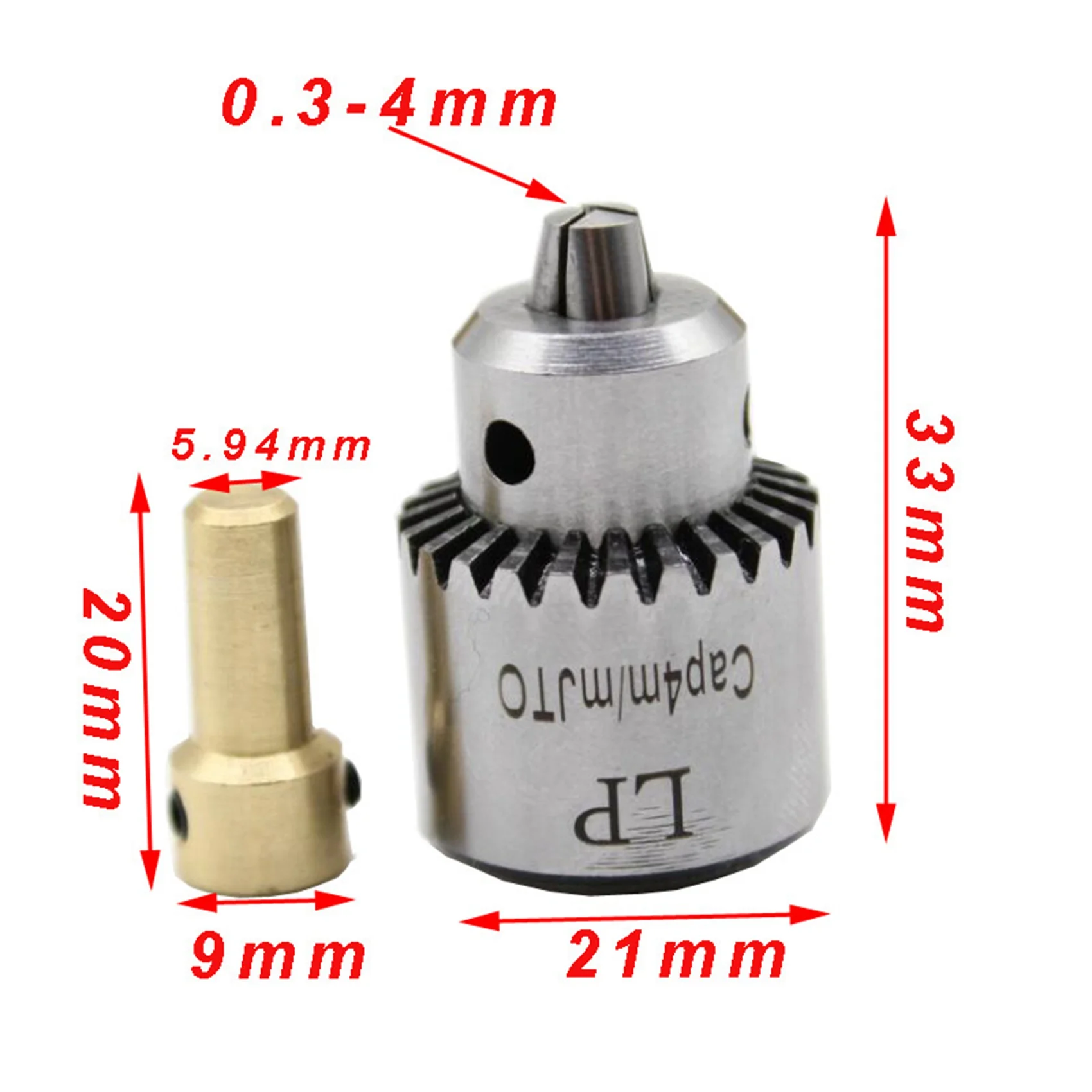 A25F-8X Hot Electric Drill Grinding Mini Drill Chuck Key Keyless Drill Chucks 0.3-4Mm With 3.17Mm Shaft Connecting Rod