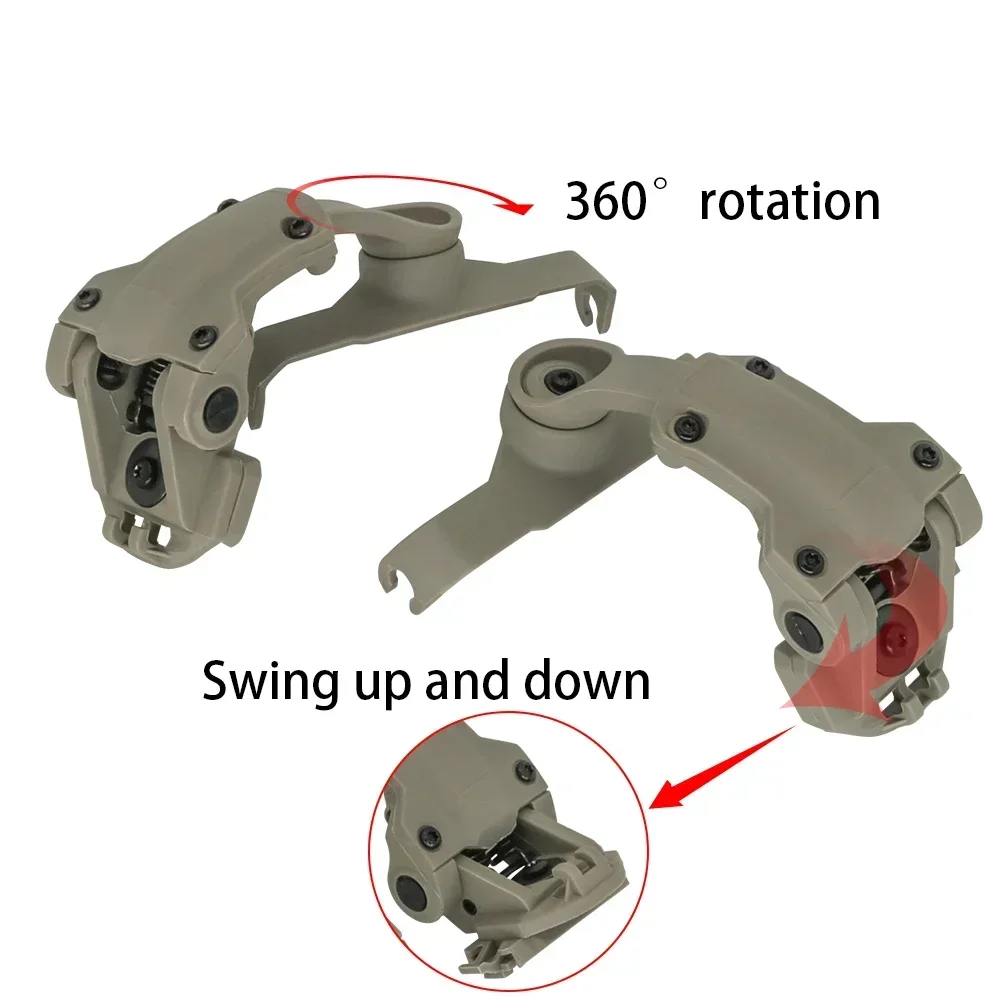 Tactica Helmet Bracket Kit ARC Helmet Rail Adapter for Tactical Headphone MSASORDI/TAC-SKY SORDIN/Z.TAC  Airsoft Headset