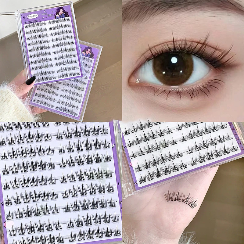 No- Glue False Eyelashes easy 3-Step Application Natural Glue-free False Eyelashes DIY Lashes Easy for beginners to control