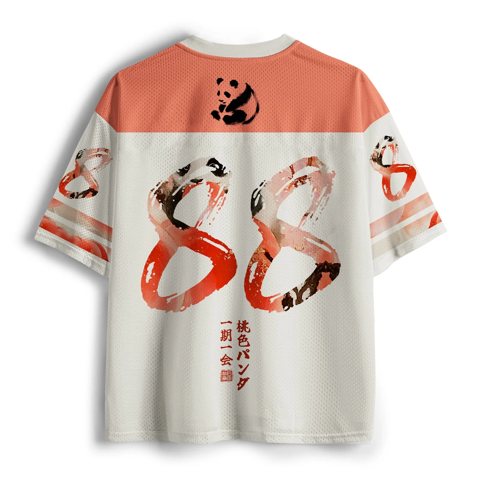 2026 Popular V-neck Mesh T-shirt with Fun Printed Short Sleeved T-shirt, Retro Streetwear, Loose Oversized Sports Mesh T-shirt
