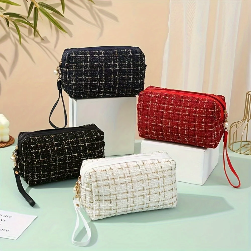 

1шт. Элегантная косметичка с ремешком на запястье — дорожная молния. Для женщин и мужчин. Портативная косметичка.