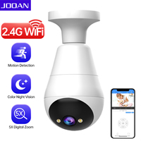 JOOAN 3MP PTZ IP Camera 2.4G Wifi E27 Bulb Surveillance Camera  Home Color Night AI Tracking Security Camera Smart Baby Monitor