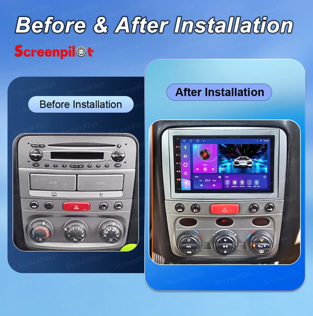 7 Inch Android 16 Car Radio Stereo Head Unit For Alfa Romeo 147 GT 937 2000-2010 Multimedia Video Player GPS Navigation