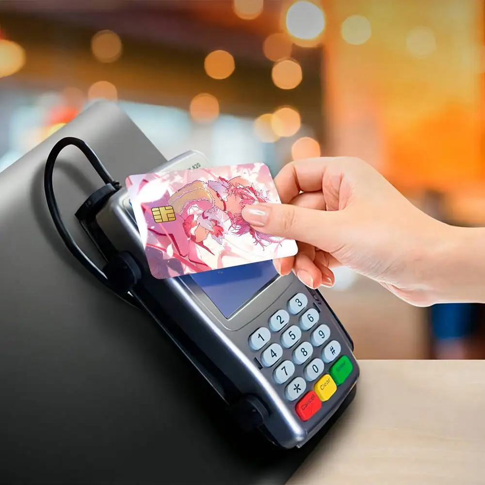 ملصقات جلدية لبطاقة الائتمان P-Puella Magi Madoka Magica لبطاقة البنك والحافلة المتروية هدية مقاومة للماء #3