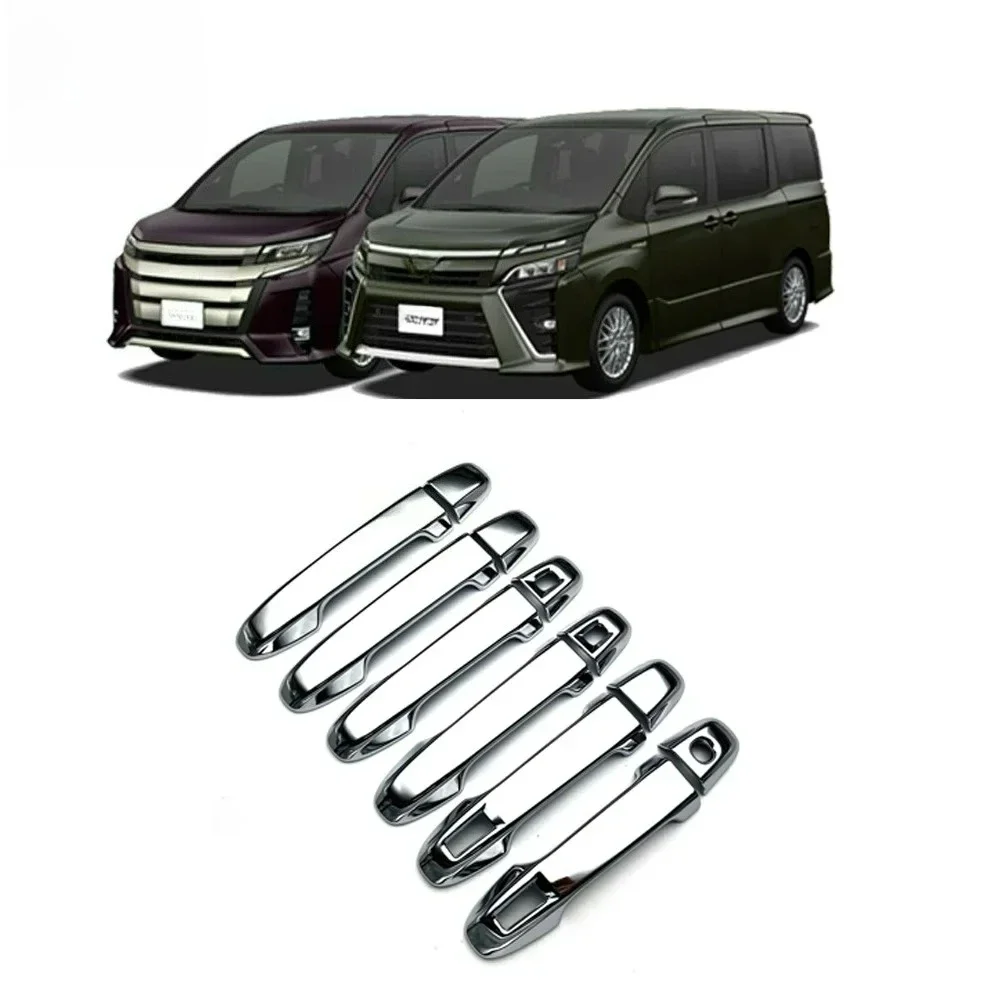 Car Door Handle Grab Holder Chrome Decoration Cover Trim For Toyota Voxy Noah R80 2014 2015 2016 2017 2018