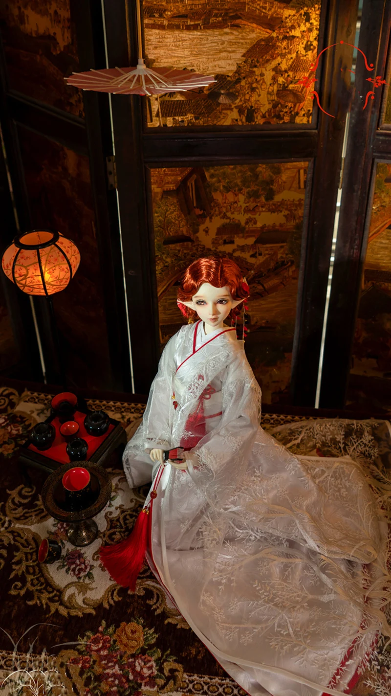 1/4 1/3 Ancient Costume BJD Clothes Japanese Kimono Robe Outfit For MSD SD13 Big Girl SSDF ID75 Uncle Doll Accessories C2193