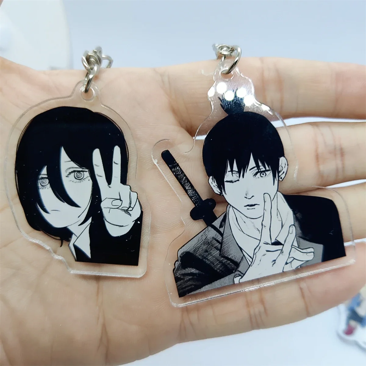 Anime Man Keychains Cartoon Cosplay Figure Women Men Car Key Chain Ring Jewelry Bag Pendant Accessories Bag Accessories