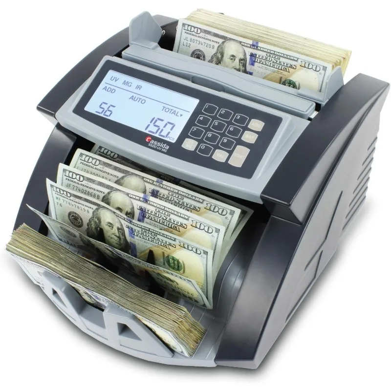 

5520 UV/MG - USA Money Counter with ValuCount, UV/MG/IR Counterfeit Detection, Add and Batch Modes - Large LCD Display