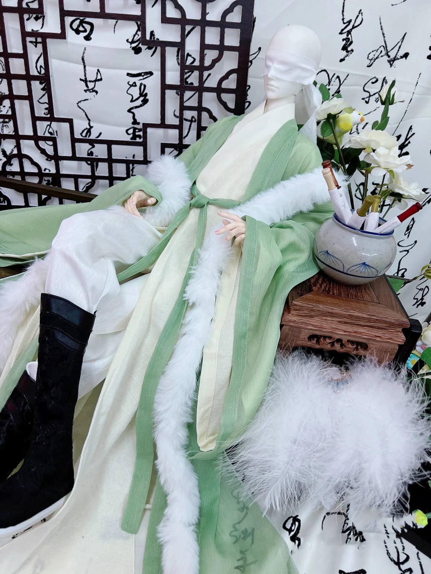 1/4 1/3 Scale BJD Clothes Ancient Costume Dress Hanfu Robe Samurai Outfit For BJD/SD MSD SD13 ID72 Uncle Doll Accessories A2131