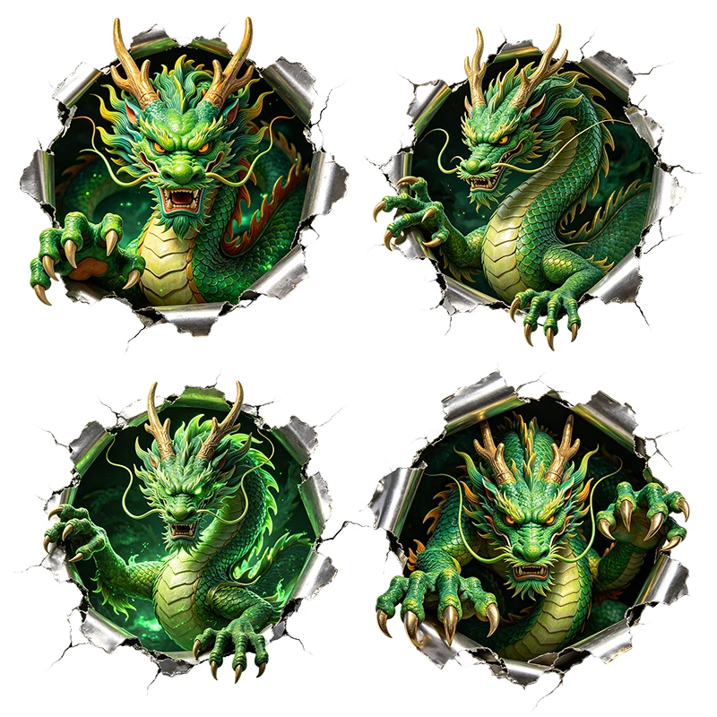 Three Ratels CAB65 Dragon of Life Breaks Hole Wall Stickers for Home Decoration Computer decal Personalized car stickers