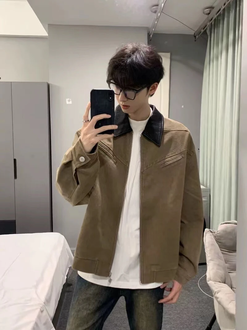 

Harrington J97 Детройт Спецодежда Jaet Мужская весенне-осенняя парусиновая куртка в стиле ретро с лацканами American Sle Youth заводская верхняя...