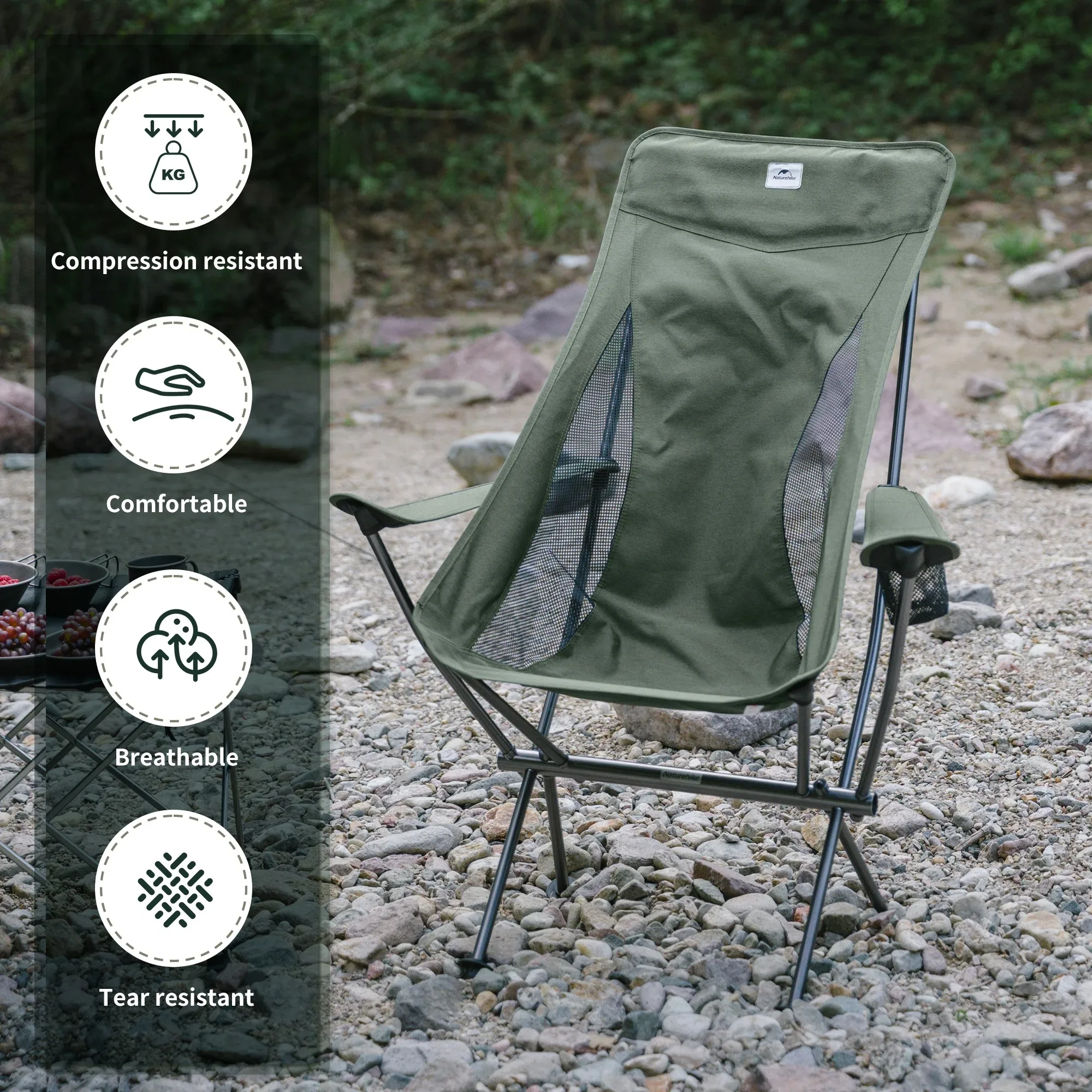 Folding Widen Outdoor Fishing Picnic Seat Trip Beach Chair Naturehike Plus Camping Chair Ultralight Portable Garden Chair
