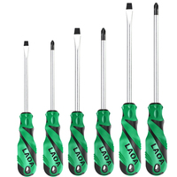 LAOA 1pc Slotted Screwdriver S2 Material Phillips Screwdrivers Double Color handle Screw Driver With Magnetism