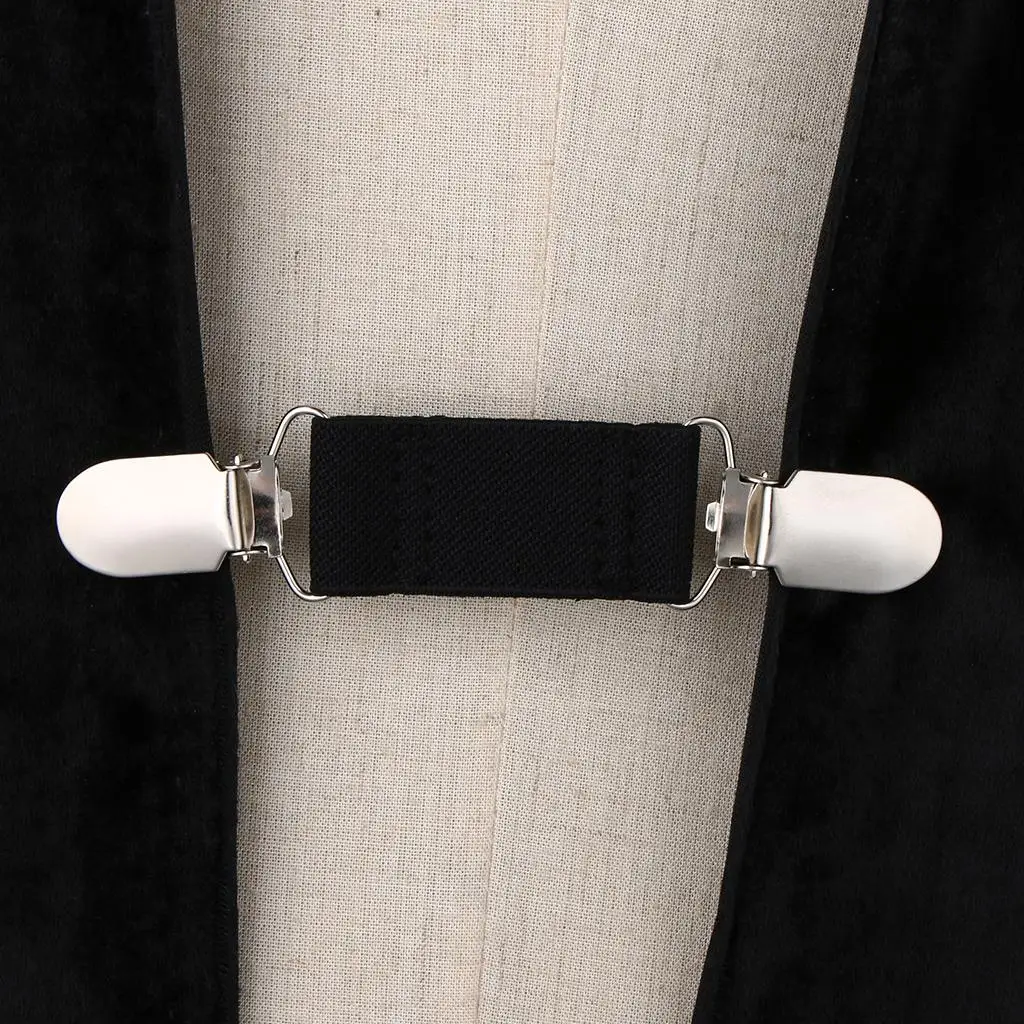 Casual Sweater Guard Webbing Clip Clothing Pin Women’s Brooches for Cardigan Shawl Holder for Dresses and Tops