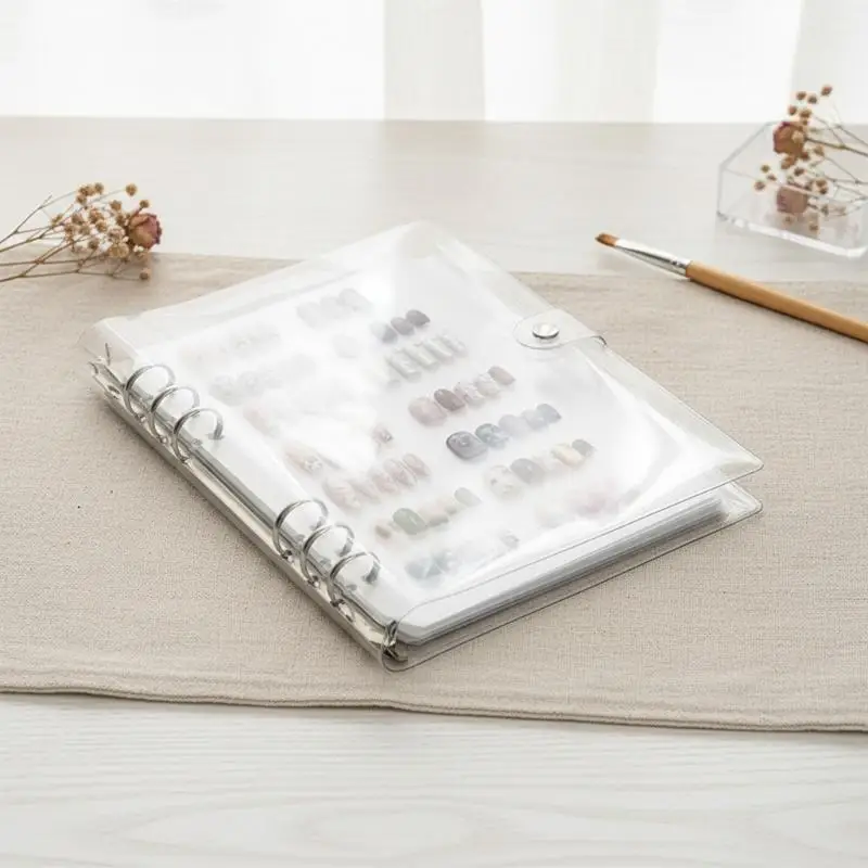 Press On Nail Organizer Album 1/3Pcs Set Transparent Large Capacity Removable Pages for DIY Nail Art Display Collection